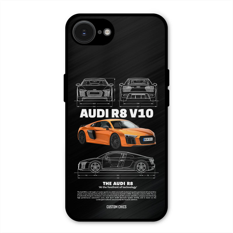 Audi R8 iPhone 16e Mobile Back Cover - Car&Bike PrintShield Case