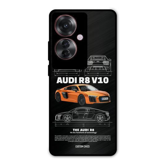 Audi R8 Oppo F25 Pro Mobile Back Cover - Car&Bike PrintShield Case