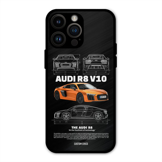 Audi R8 iPhone 14 Pro Max Mobile Back Cover - Car&Bike PrintShield Case