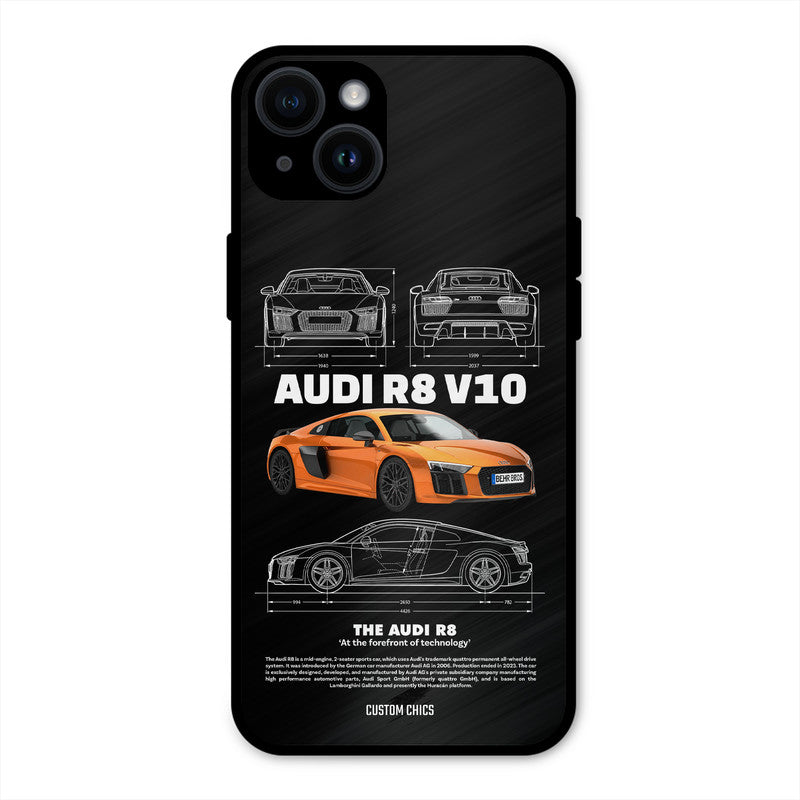 Audi R8 iPhone 14 Plus Mobile Back Cover - Car&Bike PrintShield Case