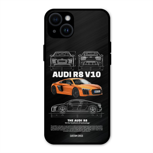 Audi R8 iPhone 14 Plus Mobile Back Cover - Car&Bike PrintShield Case