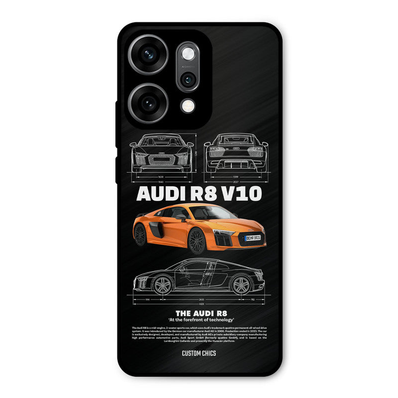 Audi R8 Oppo Reno 14 Pro Mobile Back Cover - Car&Bike PrintShield Case