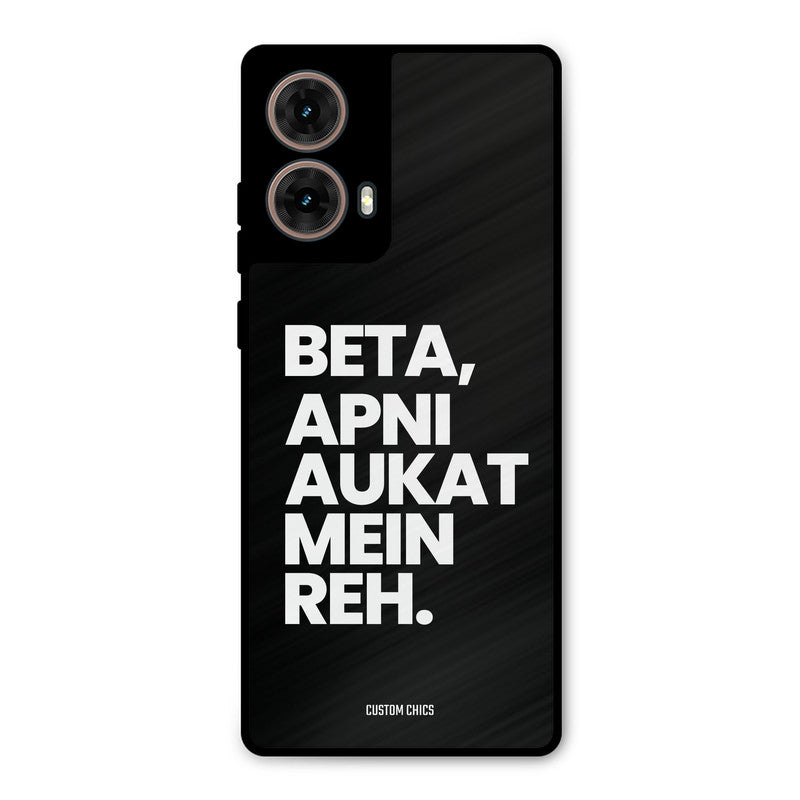 Aukat Me Reh Moto G85 Mobile Back Cover - Typography PrintShield Case