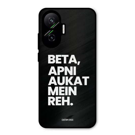 Aukat Me Reh Poco F7 5G Mobile Back Cover - Typography PrintShield Case