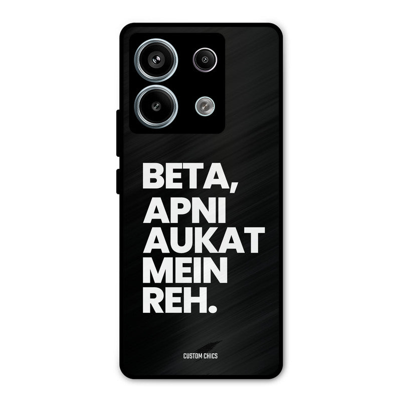 Aukat Me Reh Redmi Note 13 Pro 5G Mobile Back Cover - Typography PrintShield Case