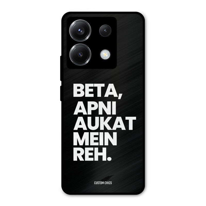 Aukat Me Reh Poco X6 Mobile Back Cover - Typography PrintShield Case