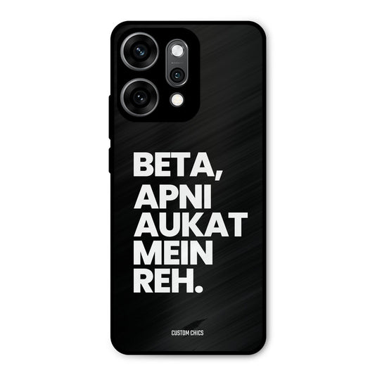Aukat Me Reh Oppo Reno 14 Pro Mobile Back Cover - Typography PrintShield Case