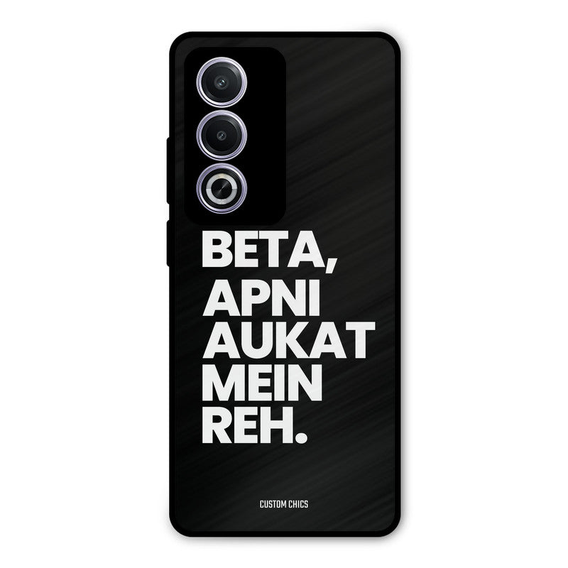 Aukat Me Reh Oppo A3 Pro Mobile Back Cover - Typography PrintShield Case