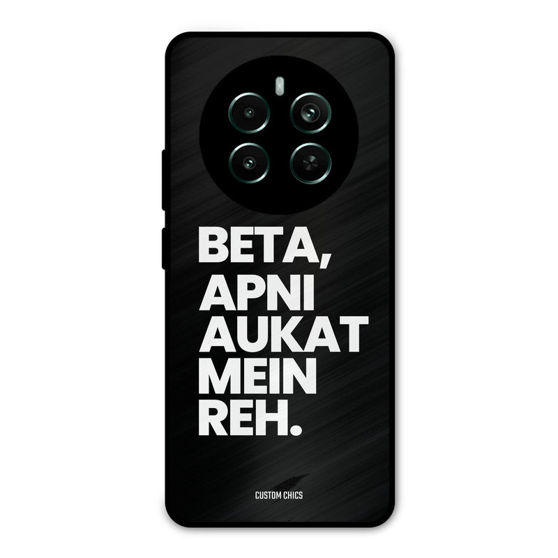 Aukat Me Reh Realme 12 Plus Mobile Back Cover - Typography PrintShield Case