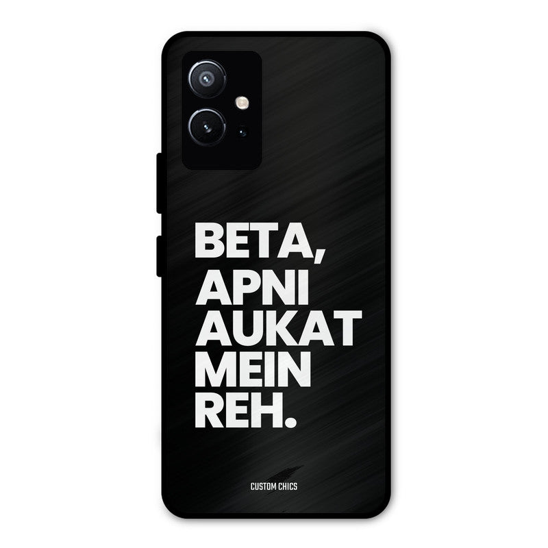 Aukat Me Reh Vivo Y75 5G Mobile Back Cover - Typography PrintShield Case