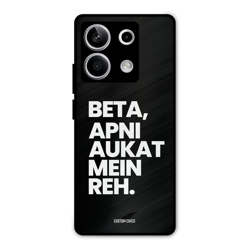Aukat Me Reh Redmi Note 13 5G Mobile Back Cover - Typography PrintShield Case