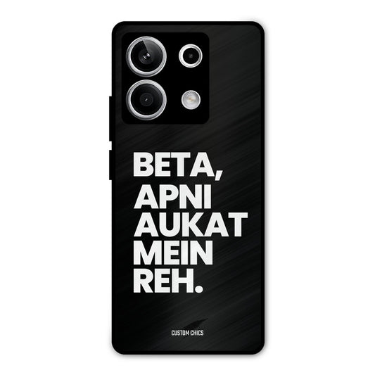 Aukat Me Reh Redmi Note 13 5G Mobile Back Cover - Typography PrintShield Case