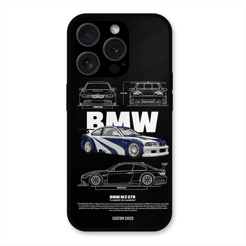 BMW GTR iPhone 15 Pro Mobile Back Cover - Car&Bike PrintShield Case