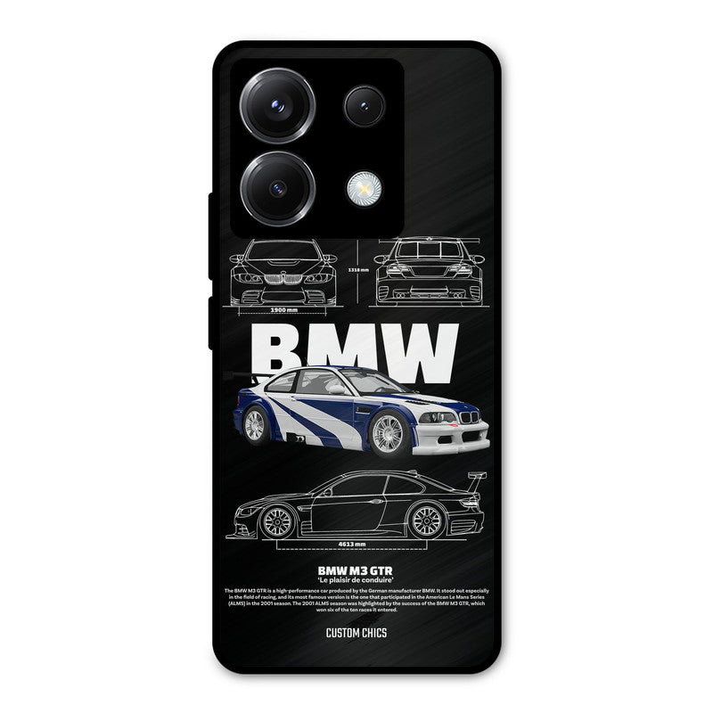 BMW GTR Poco X6 Mobile Back Cover - Car&Bike PrintShield Case