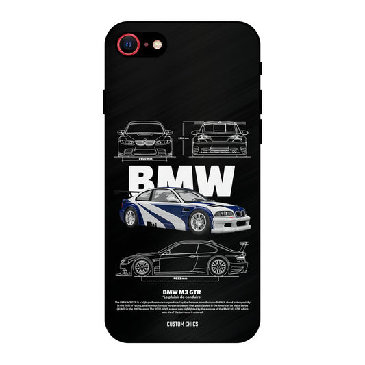 BMW GTR iPhone SE 2020 Mobile Back Cover - Car&Bike PrintShield Case