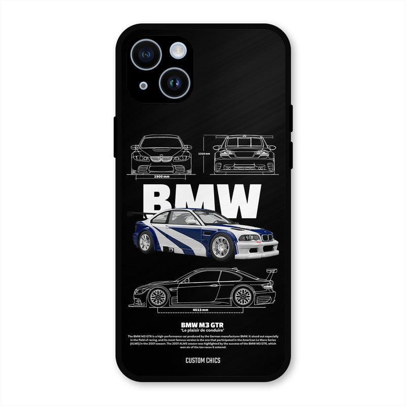 BMW GTR iPhone 14 Mobile Back Cover - Car&Bike PrintShield Case