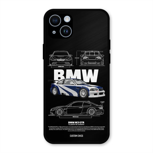 BMW GTR iPhone 14 Mobile Back Cover - Car&Bike PrintShield Case