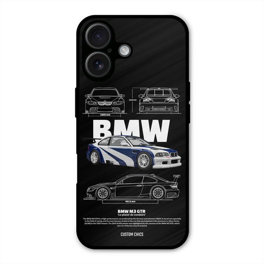 BMW GTR iPhone 16 Plus Mobile Back Cover - Car&Bike PrintShield Case