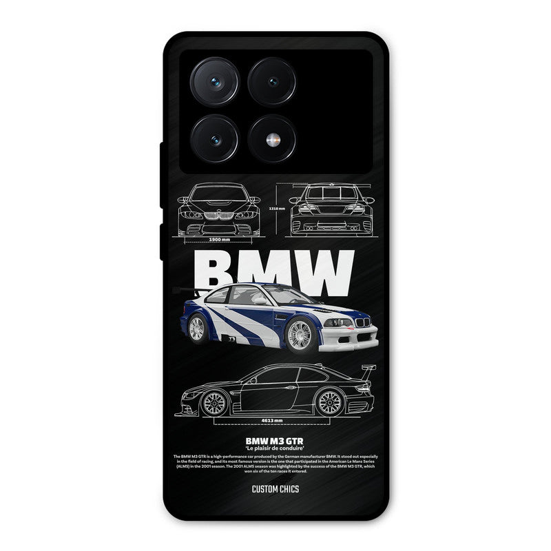 BMW GTR Poco X6 Pro Mobile Back Cover - Car&Bike PrintShield Case