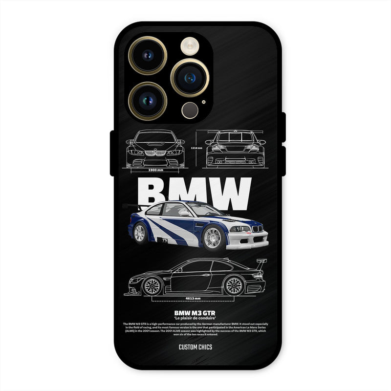 BMW GTR iPhone 14 Pro Mobile Back Cover - Car&Bike PrintShield Case