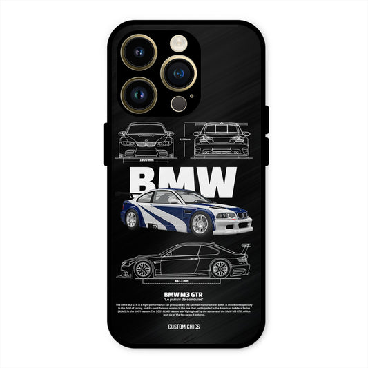 BMW GTR iPhone 14 Pro Mobile Back Cover - Car&Bike PrintShield Case