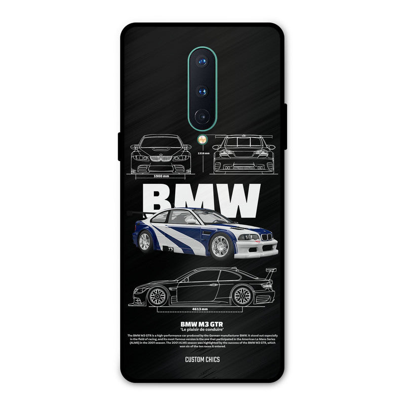 BMW GTR Oneplus 8 Mobile Back Cover - Car&Bike PrintShield Case