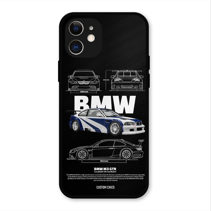 BMW GTR iPhone 12 Mobile Back Cover - Car&Bike PrintShield Case