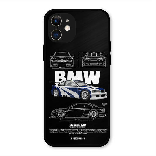 BMW GTR iPhone 12 Mobile Back Cover - Car&Bike PrintShield Case