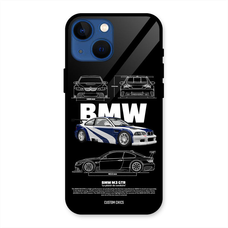 BMW GTR iPhone 13 Mini Mobile Back Cover - Car&Bike PrintShield Case