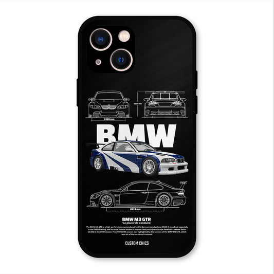 BMW GTR iPhone 13 Mobile Back Cover - Car&Bike PrintShield Case