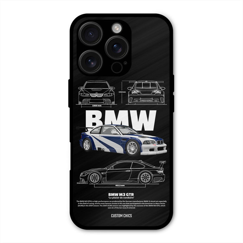 BMW GTR iPhone 16 Pro Mobile Back Cover - Car&Bike PrintShield Case