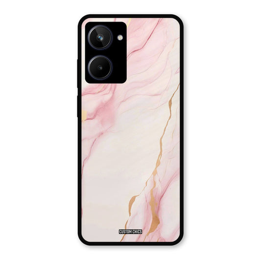 Baby Pink Marble Realme 10 Mobile Back Cover - Aesthetic PrintShield Case