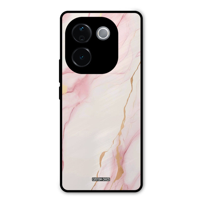 Baby Pink Marble Vivo T3 Pro Mobile Back Cover - Aesthetic PrintShield Case