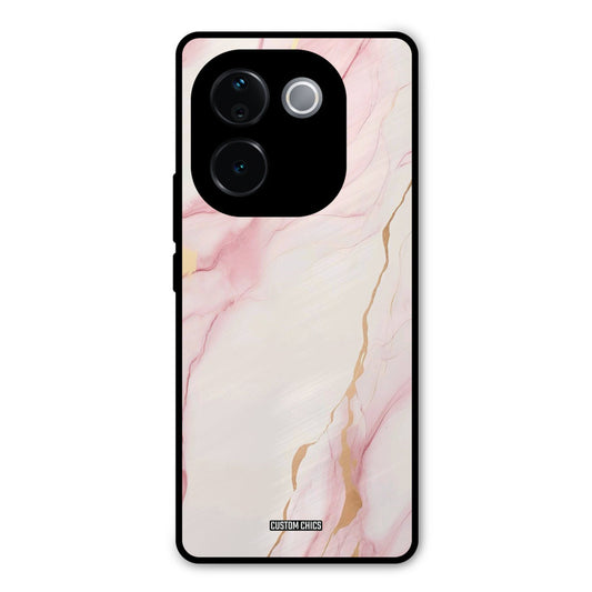 Baby Pink Marble Vivo T3 Pro Mobile Back Cover - Aesthetic PrintShield Case