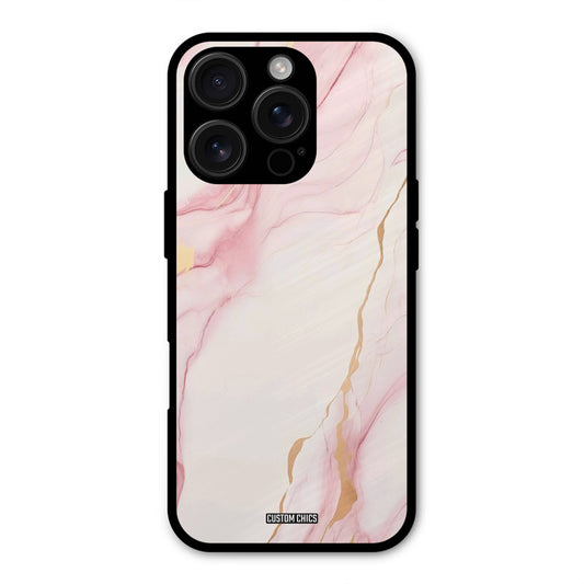 Baby Pink Marble iPhone 16 Pro Max Mobile Back Cover - Aesthetic PrintShield Case