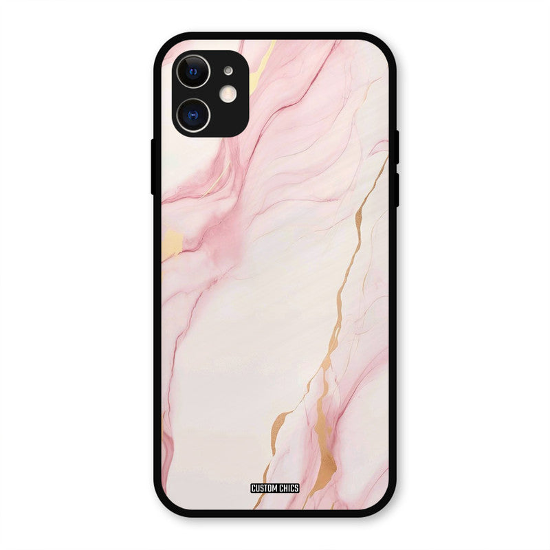 Baby Pink Marble IPhone 11 Mobile Back Cover - Aesthetic PrintShield Case