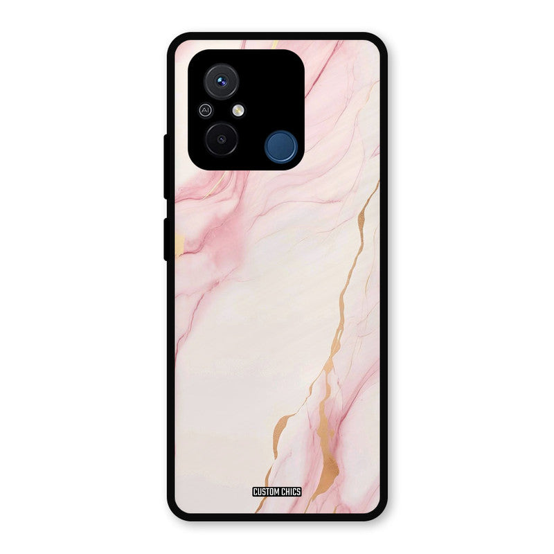 Baby Pink Marble Redmi 12c Mobile Back Cover - Aesthetic PrintShield Case