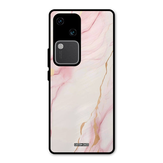 Baby Pink Marble Vivo V30 Mobile Back Cover - Aesthetic PrintShield Case