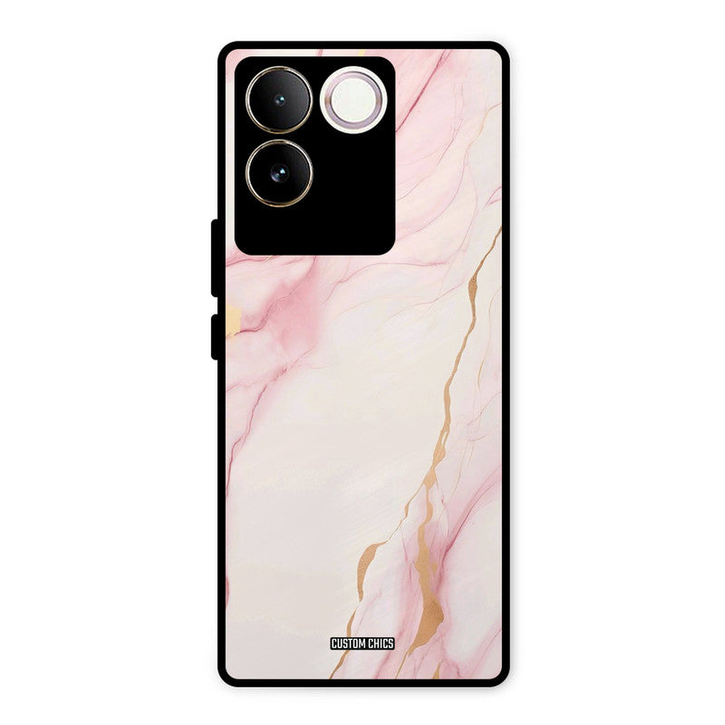 Baby Pink Marble Vivo T2 Pro Mobile Back Cover - Aesthetic PrintShield Case