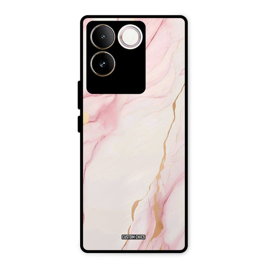 Baby Pink Marble Vivo T2 Pro Mobile Back Cover - Aesthetic PrintShield Case