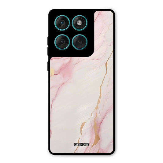 Baby Pink Marble Motorola Edge 60 Fusion Mobile Back Cover - Aesthetic PrintShield Case