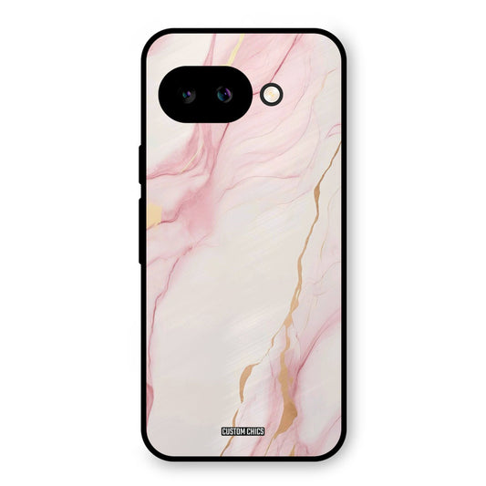 Baby Pink Marble Google Pixel 9A Mobile Back Cover - Aesthetic PrintShield Case