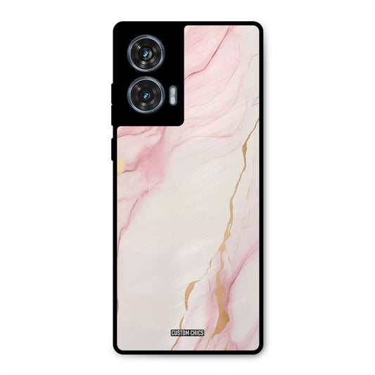 Baby Pink Marble Motorola Edge 50 Fusion Mobile Back Cover - Aesthetic PrintShield Case