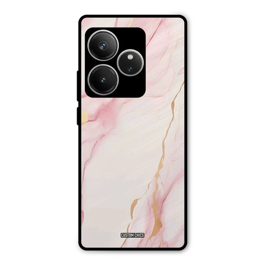 Baby Pink Marble Realme GT 6 Mobile Back Cover - Aesthetic PrintShield Case