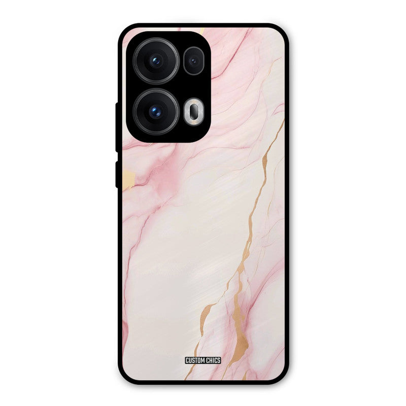 Baby Pink Marble Oppo Reno 13 Pro 5G Mobile Back Cover - Aesthetic PrintShield Case