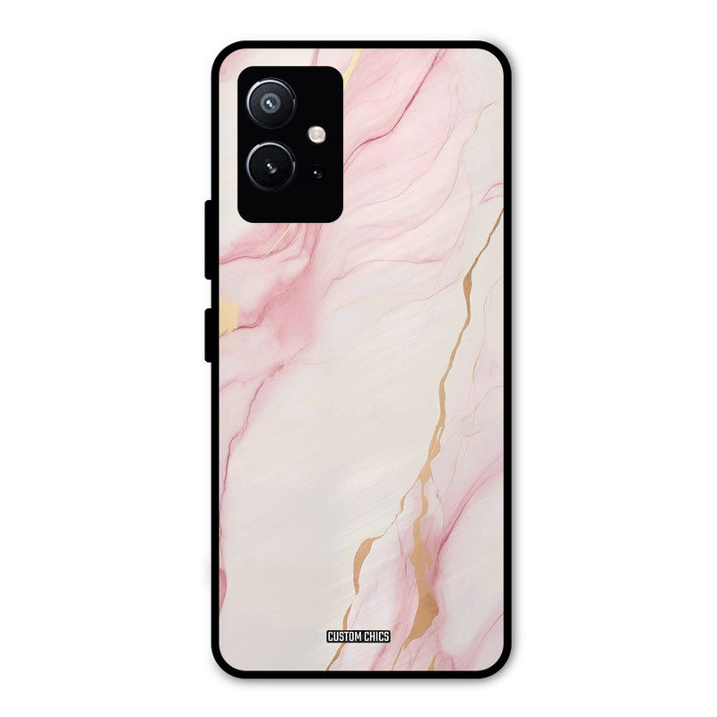 Baby Pink Marble Vivo Y75 5G Mobile Back Cover - Aesthetic PrintShield Case