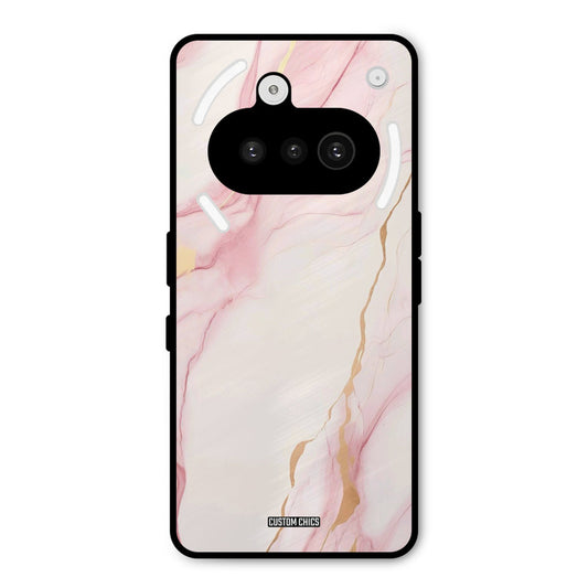 Baby Pink Marble Nothing Phone 3A Mobile Back Cover - Aesthetic PrintShield Case