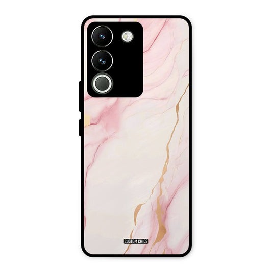Baby Pink Marble Vivo Y200 Mobile Back Cover - Aesthetic PrintShield Case