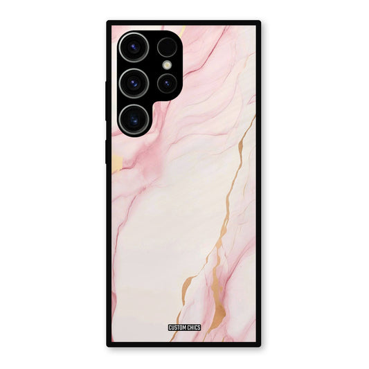 Baby Pink Marble Samsung Galaxy S23 Ultra Mobile Back Cover - Aesthetic PrintShield Case