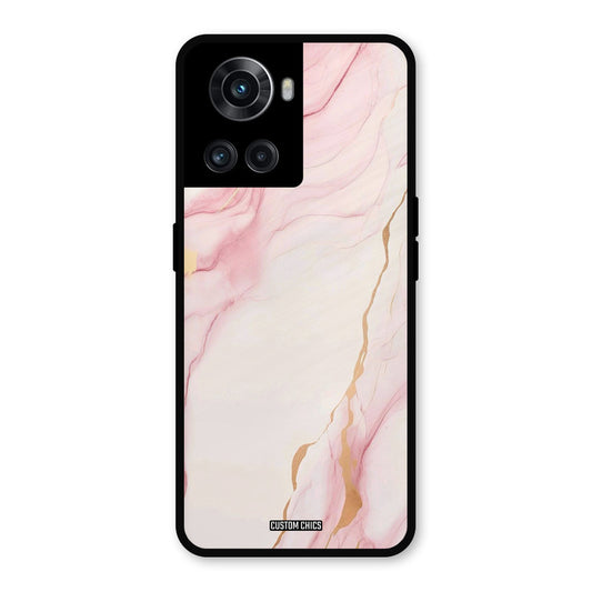 Baby Pink Marble OnePlus 10R Mobile Back Cover - Aesthetic PrintShield Case